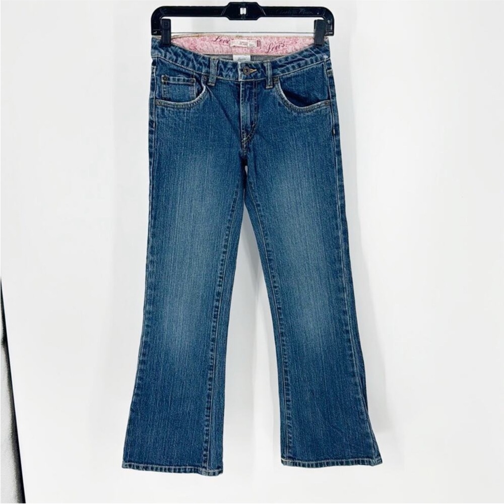 Levi’s stretch flare 517 jean school play every day perfect light wash size 14